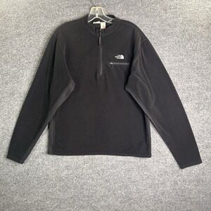 Vintage The North‎ Face Half Zip Fleece Pullover Mens Size Large Black